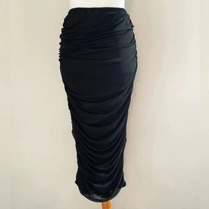 Love wish rouched midi skirt medium party feminine datenight club dressy girly